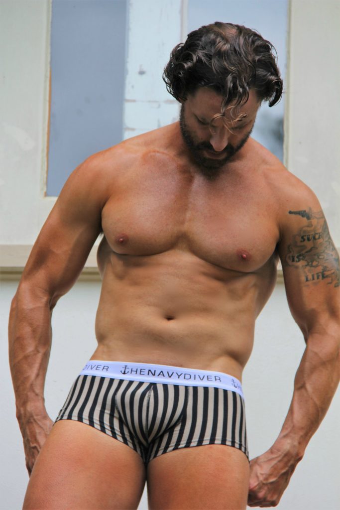 Ahoy Commando Caramel & black mens underwear. Available in SMALL & X